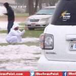 Global Warming Or Wonder Hail Snow Storm in Abu Dhabi, Surprise for UAE